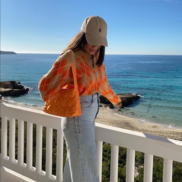 Zara Wool & Alpaca Blend Knit Argyle Sweater - Picture 10 of 16